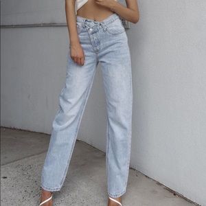 Princess Polly Holly Asymmetrical Jeans 6